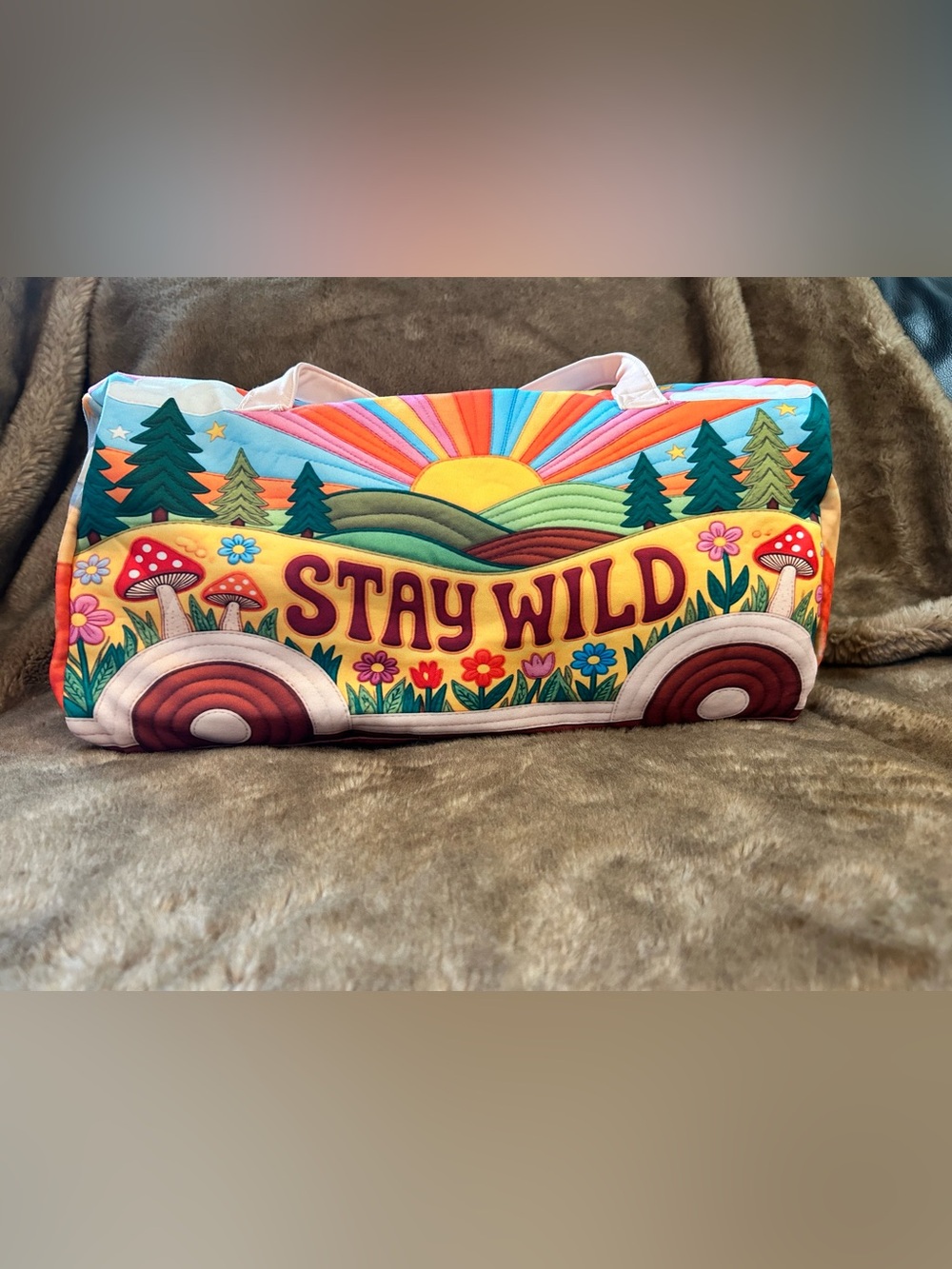 Stay Wild Colorful Travel Duffle Bag - Multicolor